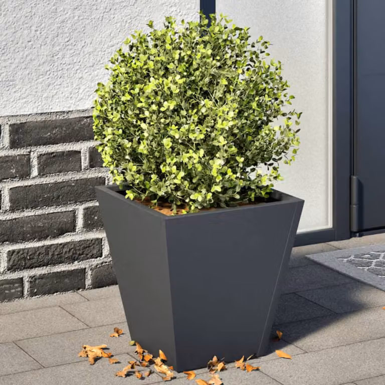 Set di 2 fioriere da giardino vidaXL in acciaio colore antracite L/P/H: 30 x 30 x 30 cm