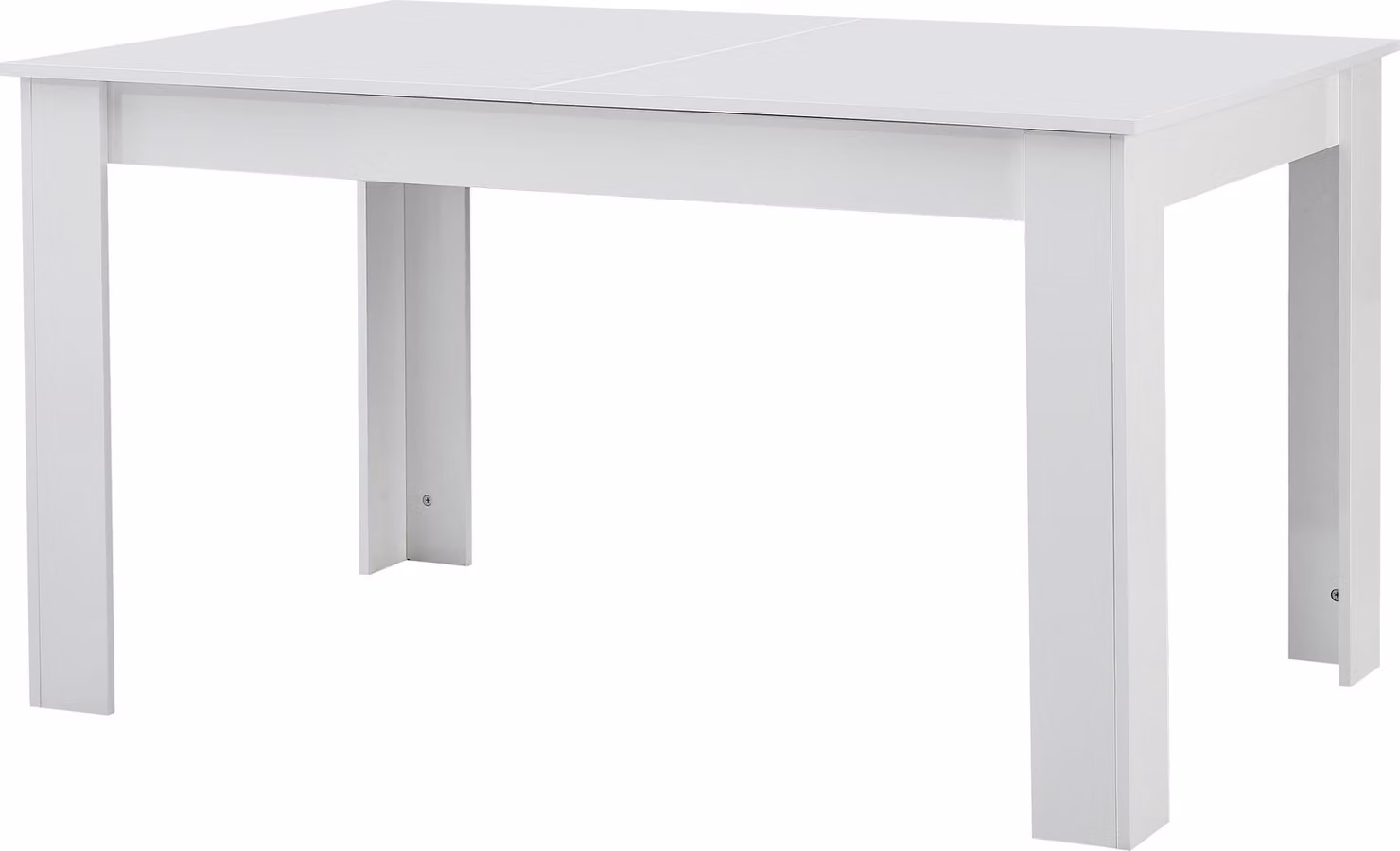 Milani Home - tavolo da pranzo allungabile 140 cm, bianco, piano in melaminico, 90 x 140 x 78 cm