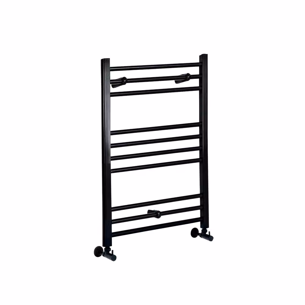 Scaldasalviette Piatto Nero - Termoarredo Bagno - 800 x 600mm - 344W - Nox