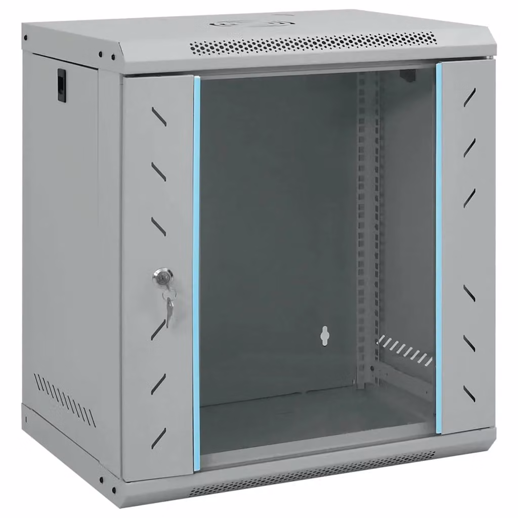Armadietto in rete vidaXL in acciaio Grigio L 53 x P 45 x H 60 cm