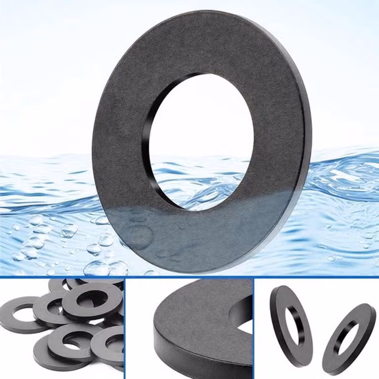Set di 30 anelli neri M6, diametro 18 mm, in acciaio inossidabile A2 V2A, rondelle piatte per viti e bulloni, materiale di fissaggio resistente