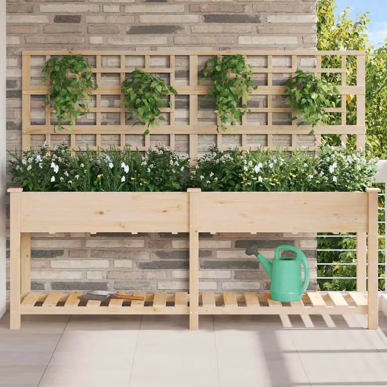 Vaso da giardino vidaXL Beige L: 203,5 cm, P: 54 cm, H: 152,5 cm