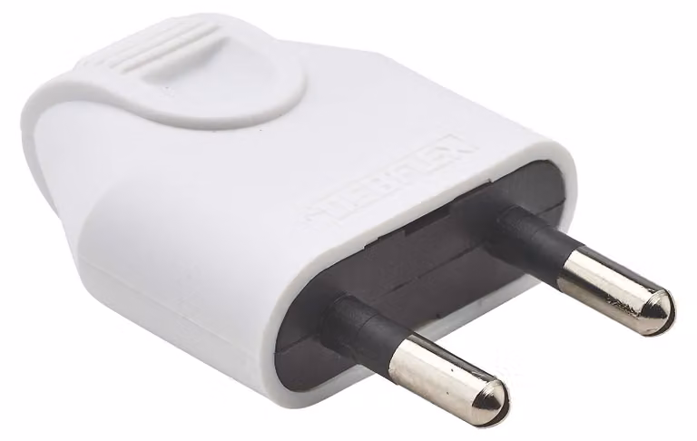Presa di corrente 250 V, 2P, con diametro del connettore di 4 mm, colore bianco