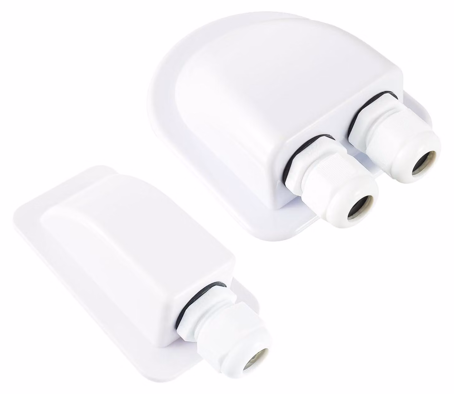 Scatola di connessione impermeabile IP68 per pannelli solari - Materiale: ABS, ingresso per cavi singolo o doppio - Confezione da 2 pezzi