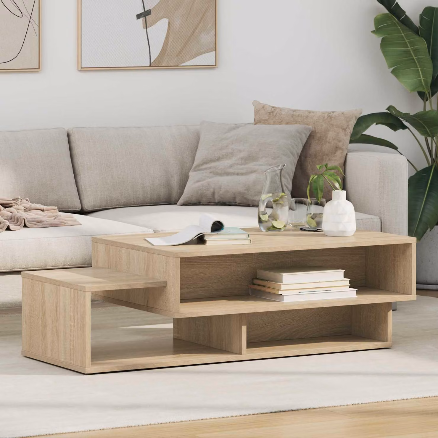 Maison Exclusive - Tavolino Sonoma in rovere 105 x 50 x 32,5 cm Materiale ligneo