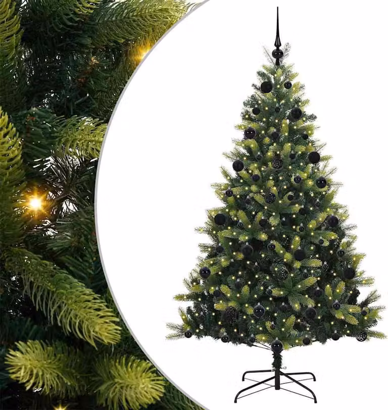 Albero di Natale Artificiale a Cerniera con 300 LED 210 cm