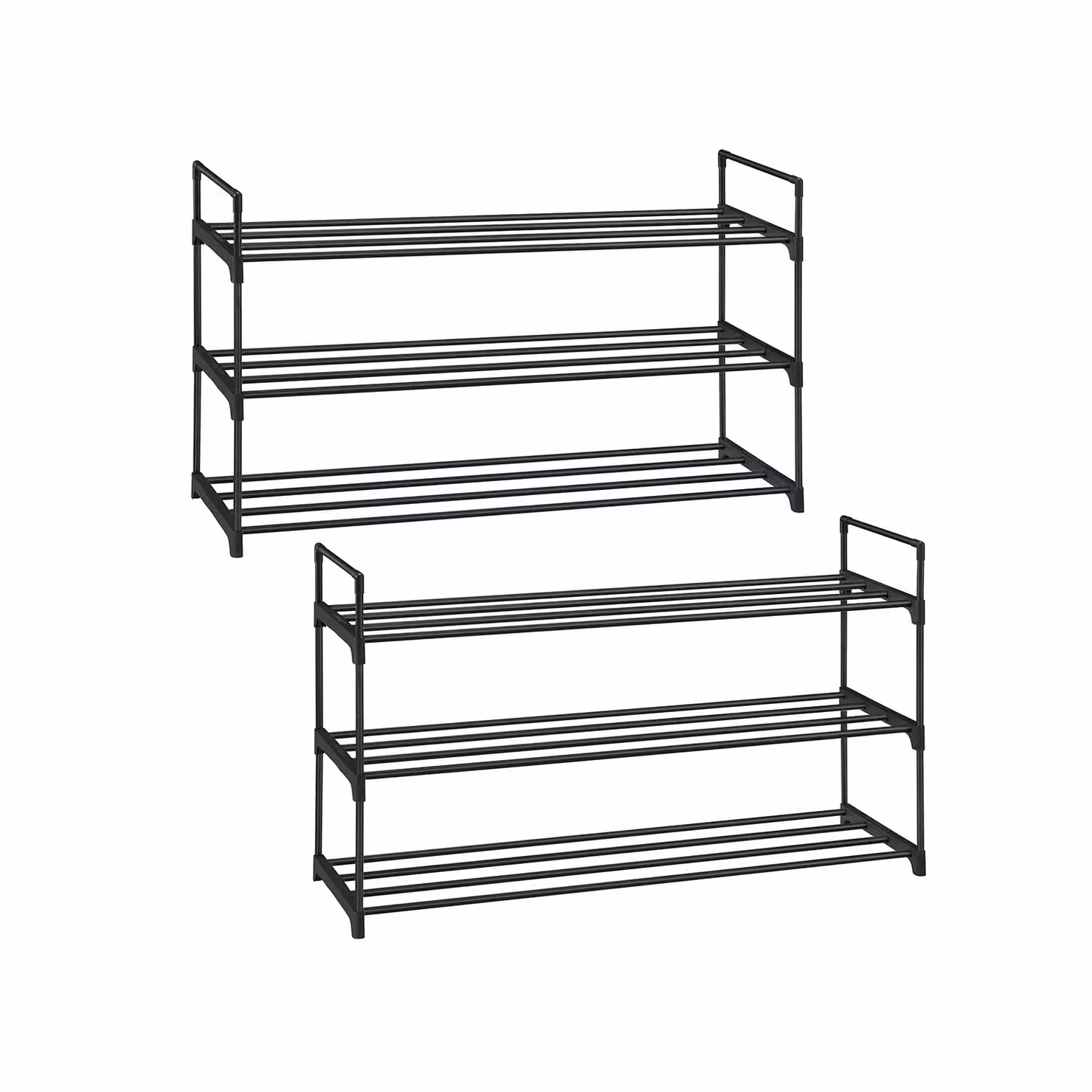Set di 2 Scarpiere Scaffale per Calzature Nero | SONGMICS