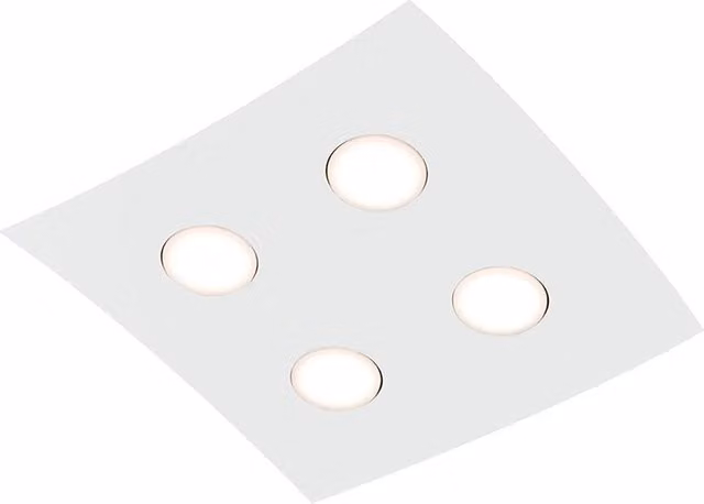 Plafoniera Spinnaker 4 elementi, lampada da soffitto e parete a LED, attacco GX53, design moderno, finitura bianca, IP20 - Rossini Group