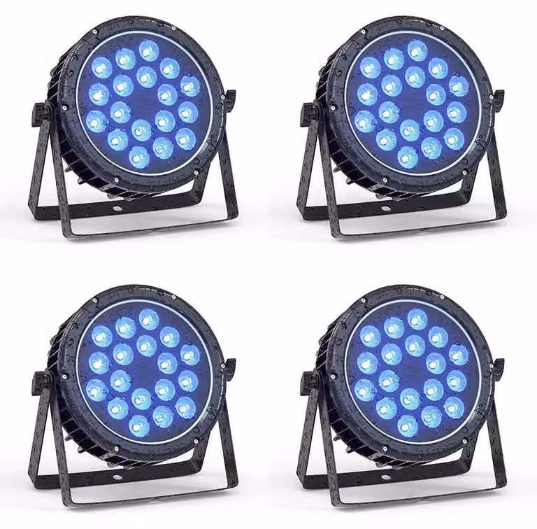 Lampada a LED RGBW a forma di parallelepipedo - Lampada RGB - Illuminazione per palcoscenico - Luci per DJ - Luci per spettacoli - Alluminio impermeabile IP65
