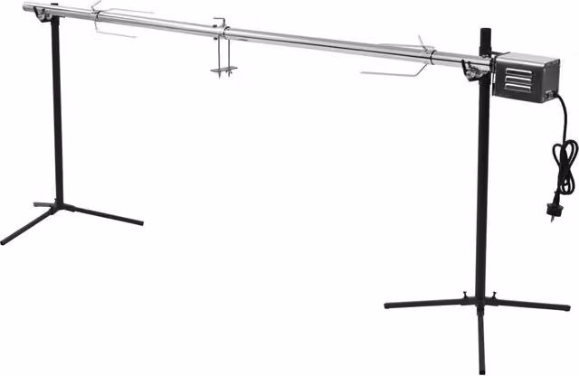 Griglia Barbecue Automatica con Motore in Acciaio 207x45x81cm 44644