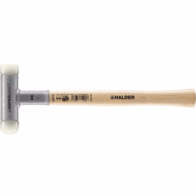 Martello da scalpellino SUPERCRAFT 30 mm con testa smussata, antirimbalzo HALDER | 4030618312536