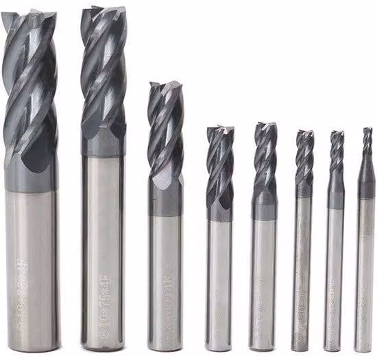 Set di 8 lame da sega in tungsteno - Durezza HRC 45° - 4 lame - Rivestimento TiAIN - Diametro da 2 a 12 mm - Acciaio - Adatte per il taglio dell'acciaio