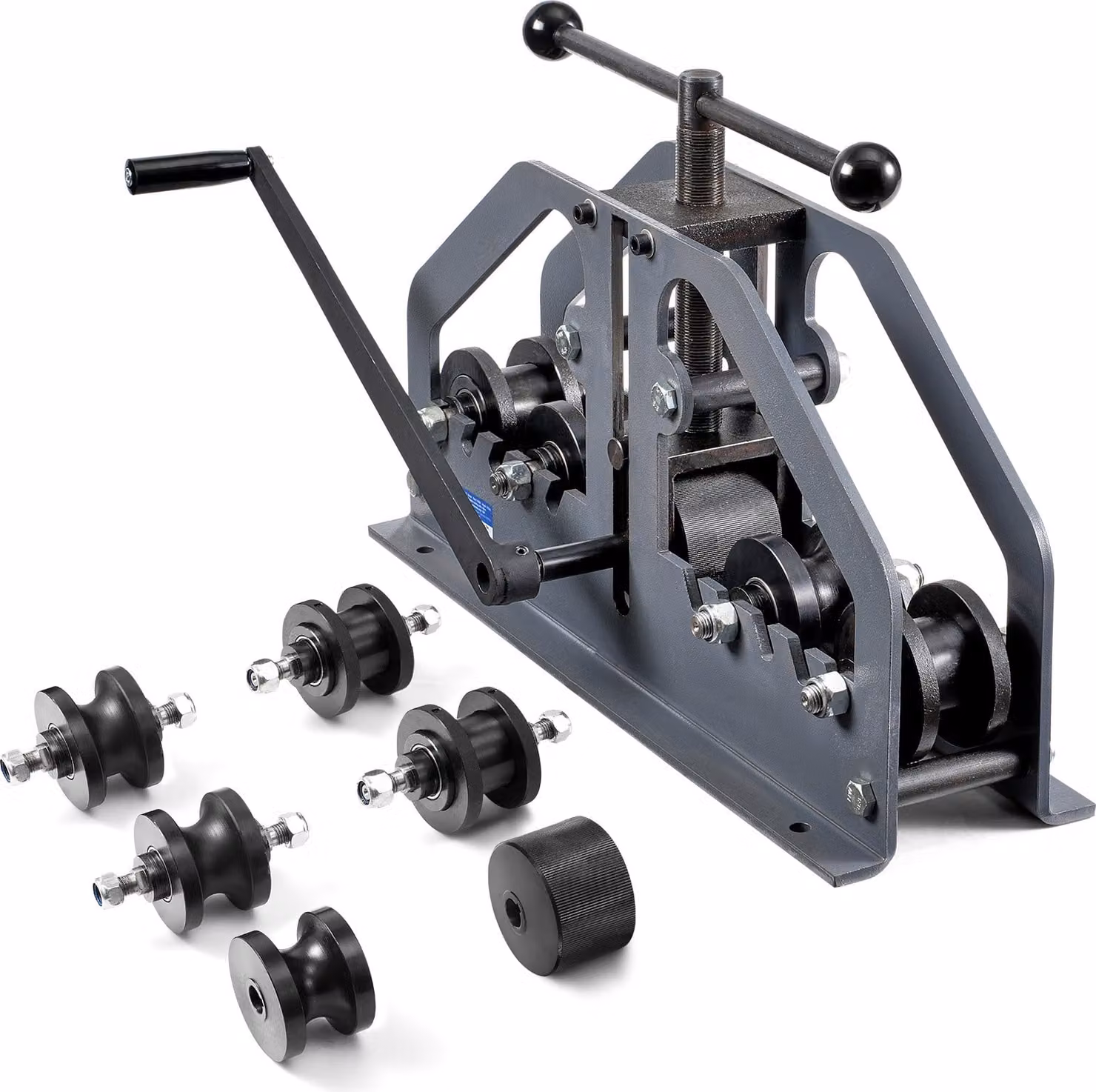 SucceBuy curvatubi, curvatubi manuale da max. 1 1/2 pollice con 6 matrici, strumento per la curvatura di tubi in rame-alluminio a 360° per tubi quadri, tondi e barre piatte.