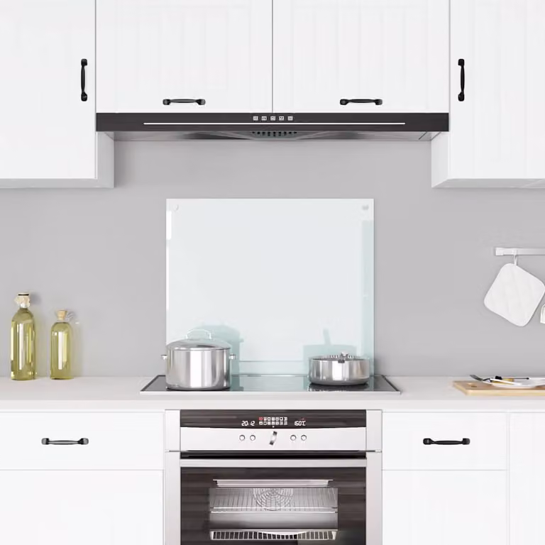 Paraschizzi per cucina vidaXL in vetro temperato colore bianco L: 70 cm, H: 60 cm