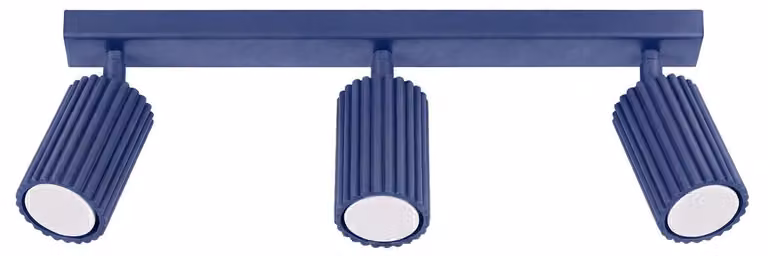 Plafoniera KARBON 3L oltremare 3xGU10 10W alluminio 16.5x6.5x45cm Sollux Lighting