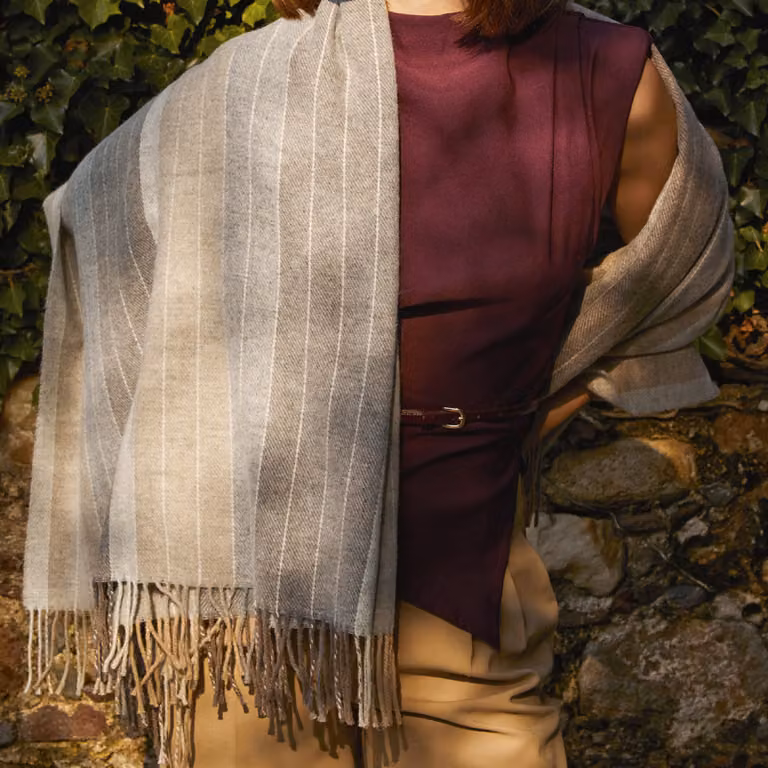 POLICROMIE Plaid - Taglia: 130x170,Colore: POLICROMIE - NATURALE