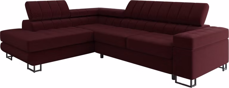 MIRJAN24 Divano ad angolo Laris Premium, divano ad angolo a L, elegante divano ad angolo con contenitore e funzione letto (Venus Velvet 2932, lato: sinistro)