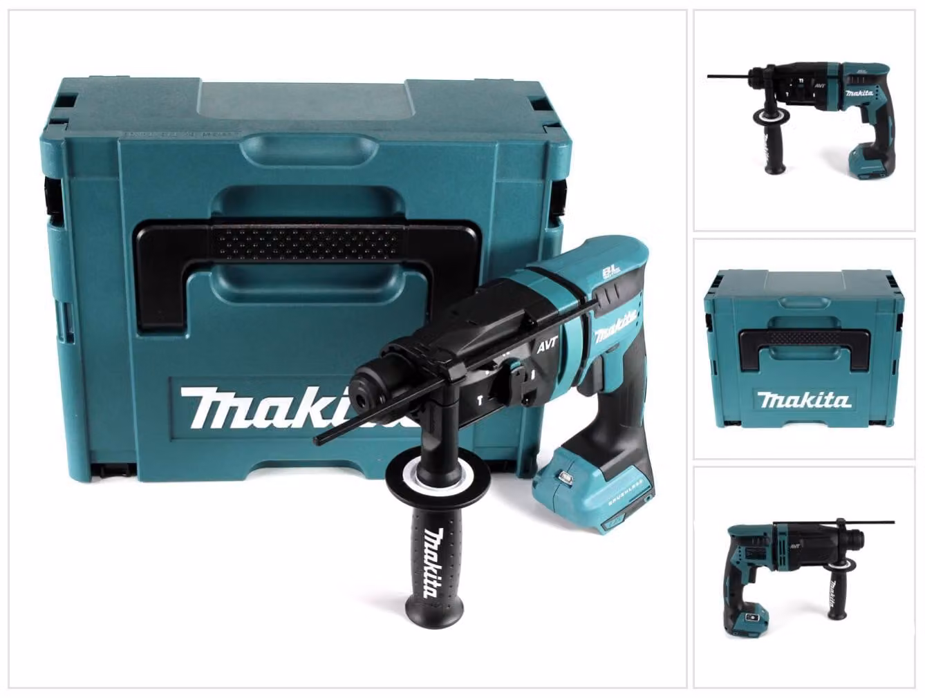Makita DHR 182 ZJ Trapano a percussione a batteria 18 V 1,7 J SDS plus Brushless + Makpac - senza batteria, senza caricabatteria