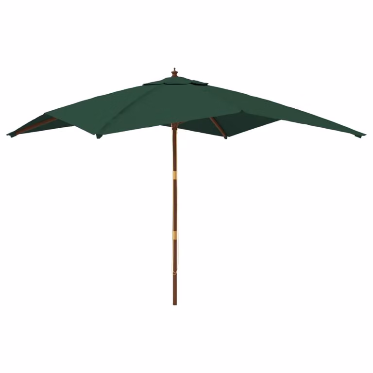 Ombrellone da Giardino con Palo in Legno Verde 300x300x273 cm
