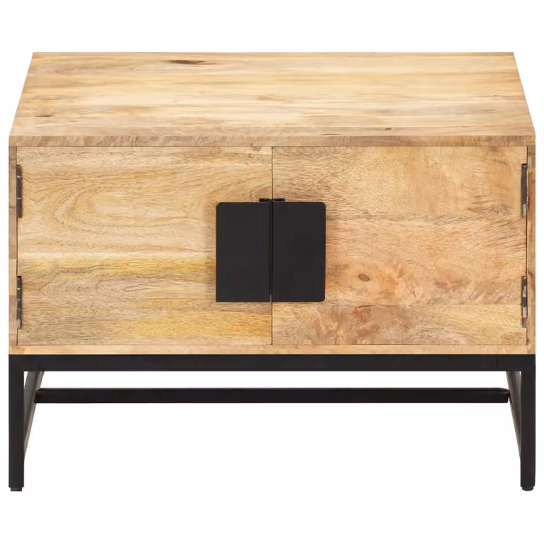 Tavolino 67x67x45 cm in legno massiccio di mango