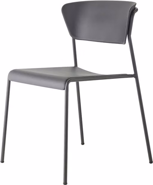SET DA 4 SEDIA LISA TECNOPOLIMERO MADE IN ITALY SCAB DESIGN - Antracite 81