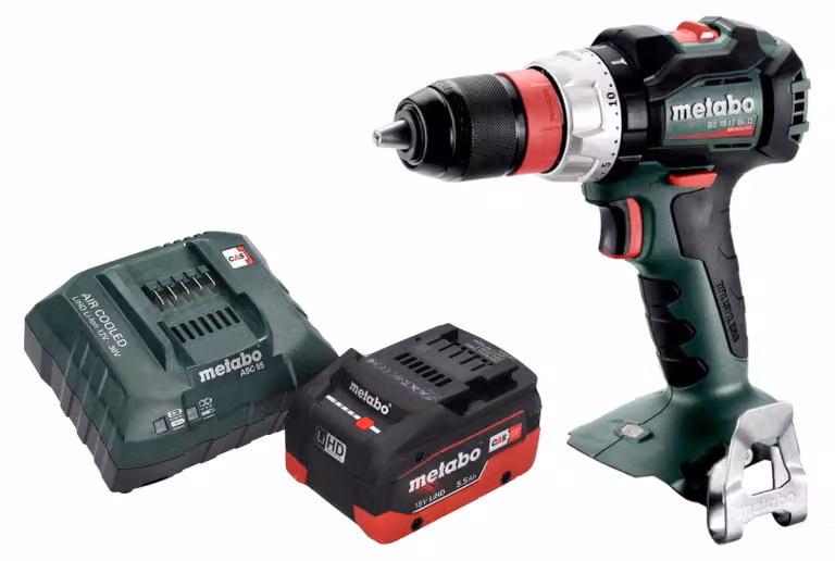 Metabo BS 18 LT BL Q trapano avvitatore a batteria 18 V 75 Nm brushless + 1x batteria LiHD 5,5 Ah + caricatore