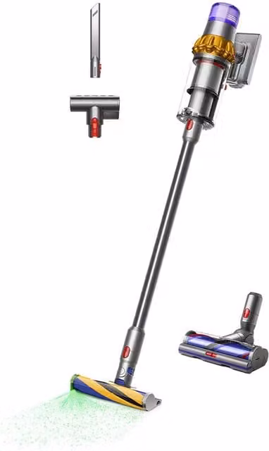 Dyson V15 Detect Absolute Aspirapolvere senza filo Bagless, Grigio, 660 W, Autonomia 60 min, Contenitore polvere 0,77 l