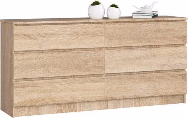 Cassettiera AKORD K160 Sonoma Quercia 160 cm 6 cassetti 160x40x77 cm