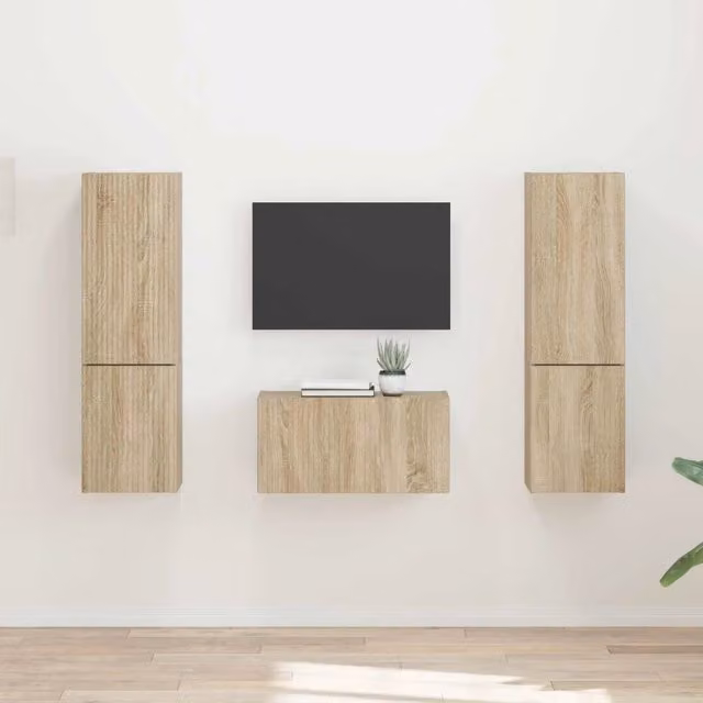Set mobile TV 5 pz Rovere Sonoma Legno ingegnerizzato 3409098