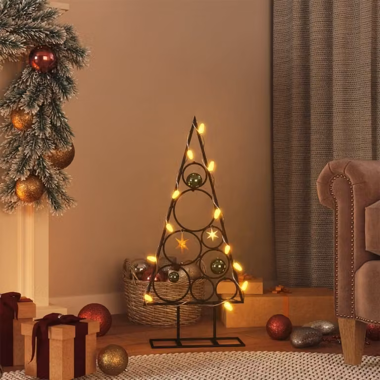 Maison Exclusive - Albero di Natale decorativo in metallo nero 60 cm