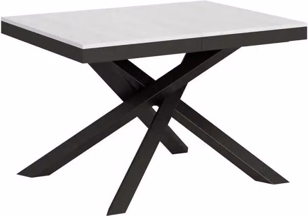 Tavolo allungabile Itamoby Volantis Evolution bianco frassino con telaio e gambe antracite L: 120-380 cm, P: 90 cm