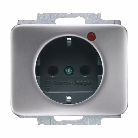 Busch-Jaeger 2310EUGL/VA-266-11, elemento di presa SCHUKO® Busch-Protector®, con protezione contro le sovratensioni, colore titanio