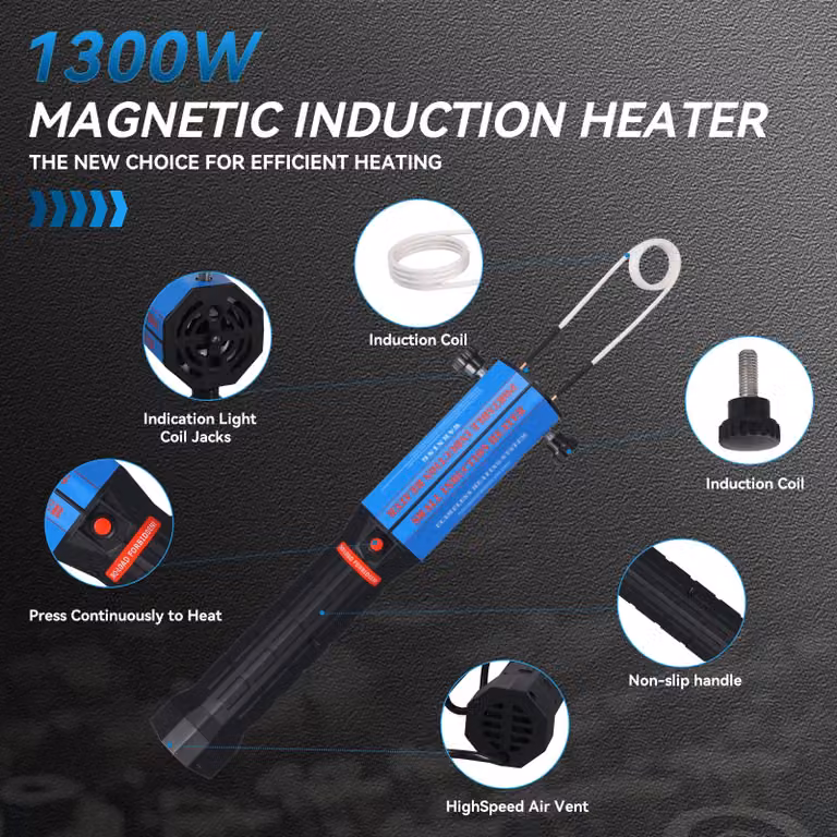 Riscaldatore a induzione portatile - Potenza: 1300 W - Elemento riscaldante magnetico