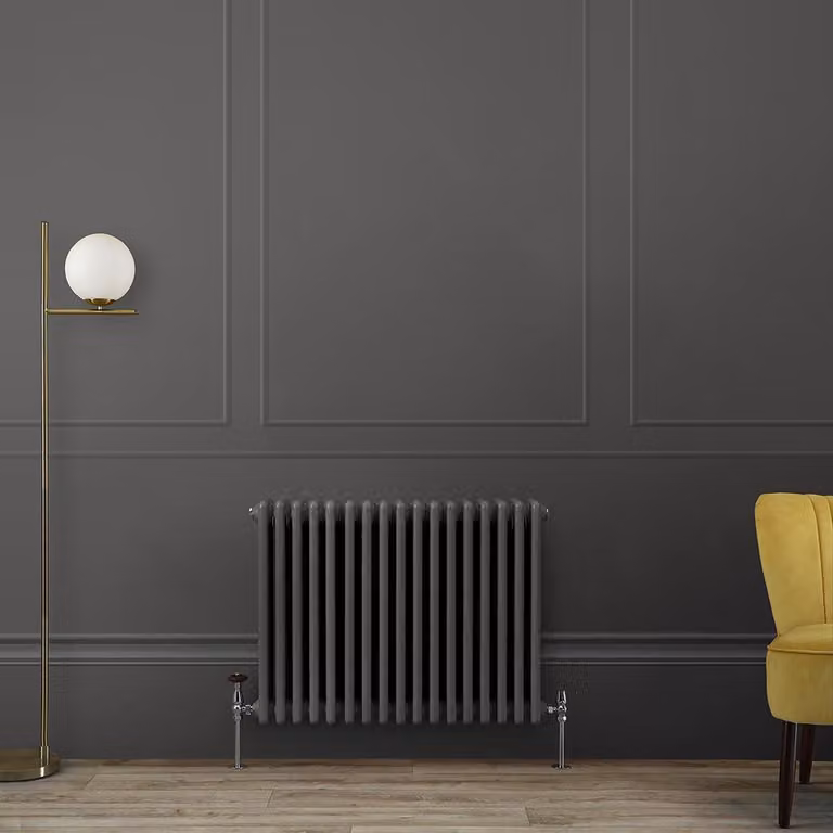 Radiatore Orizzontale a Colonne (3 Colonne) 750mm x 785mm - Grigio (Carbon Grigio) - Regent