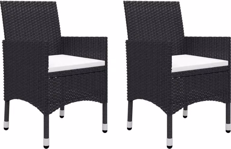 Set Mobili da Pranzo per Giardino 5 pz Nero