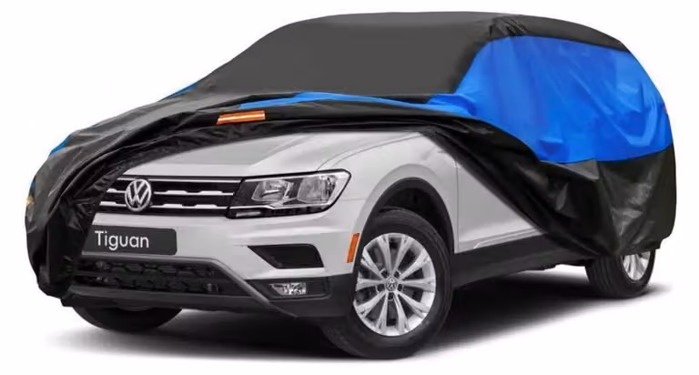 Copertura impermeabile e traspirante per auto, adatta a VW Tiguan (2007-2023), disponibile nei colori nero e blu
