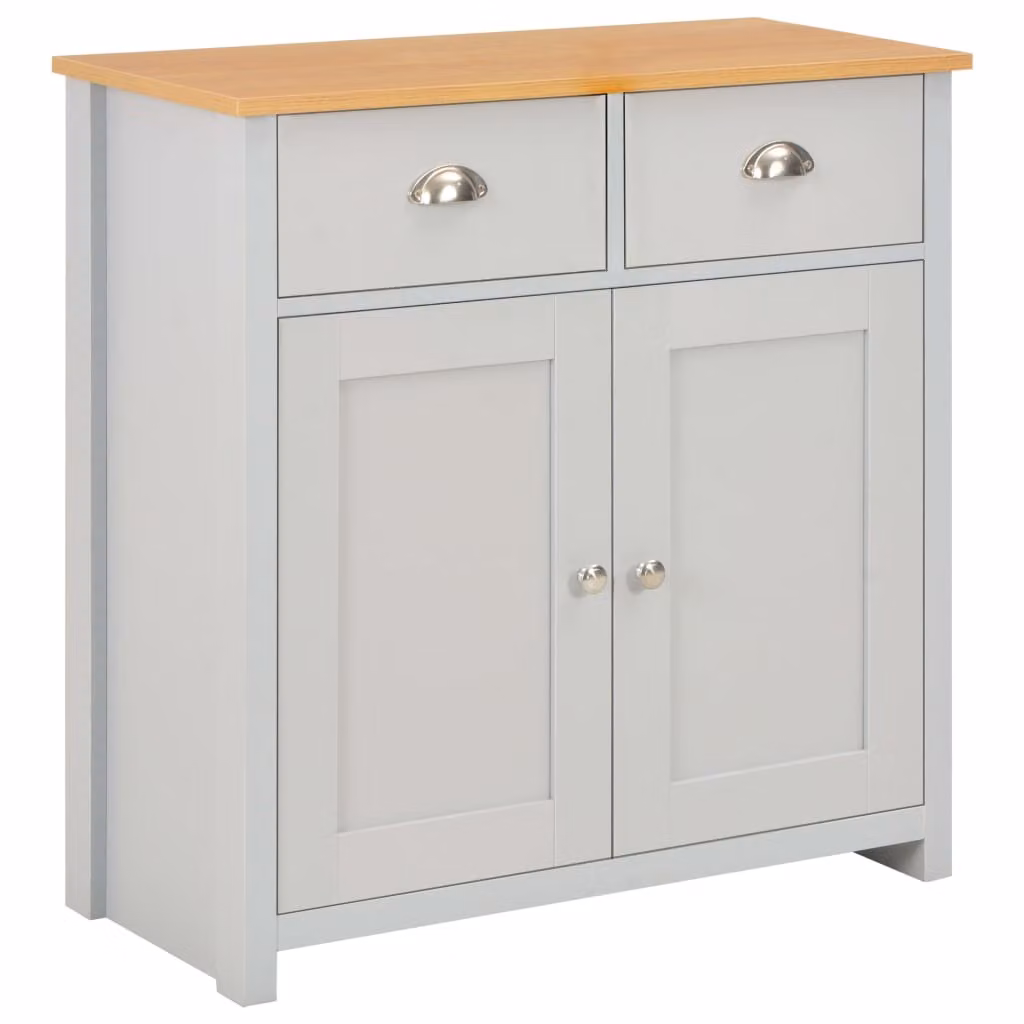 vidaXL Credenza grigia 79 x 35 x 81 cm