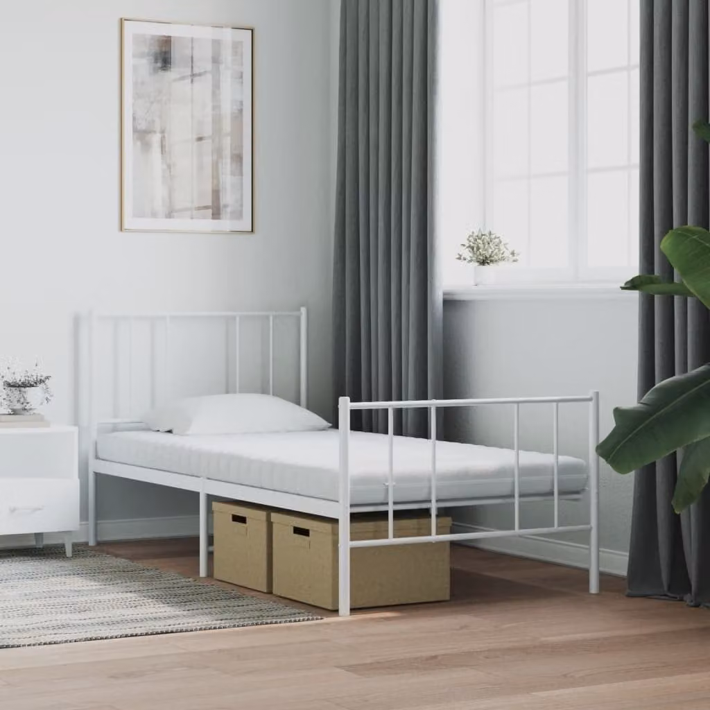 Materasso in Schiuma Bianco 100x220 cm 7 Zone Durezza 20 ILD