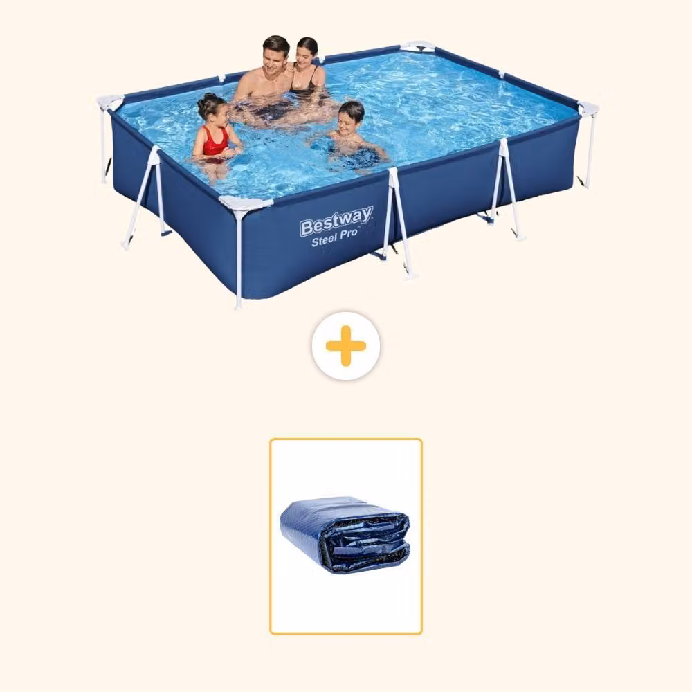 Bestway Steel Pro, piscina rettangolare - 300x201x66 cm - 2 pezzi - Modello S22296