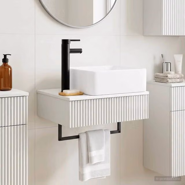 Lavabo da Parete Bianco Lucido 50 x 41 x 39 cm 890192