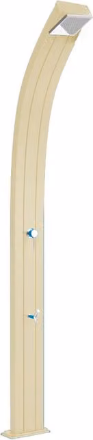 Doccia Solare da Esterno Giardino 30L Miscelatore e Lavapiedi Arkema Spring Champagne Bronze