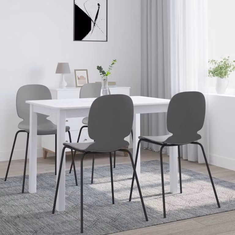 Maison Exclusive - Tavolo da pranzo bianco 114x71x75 cm in legno massello di fico d'India
