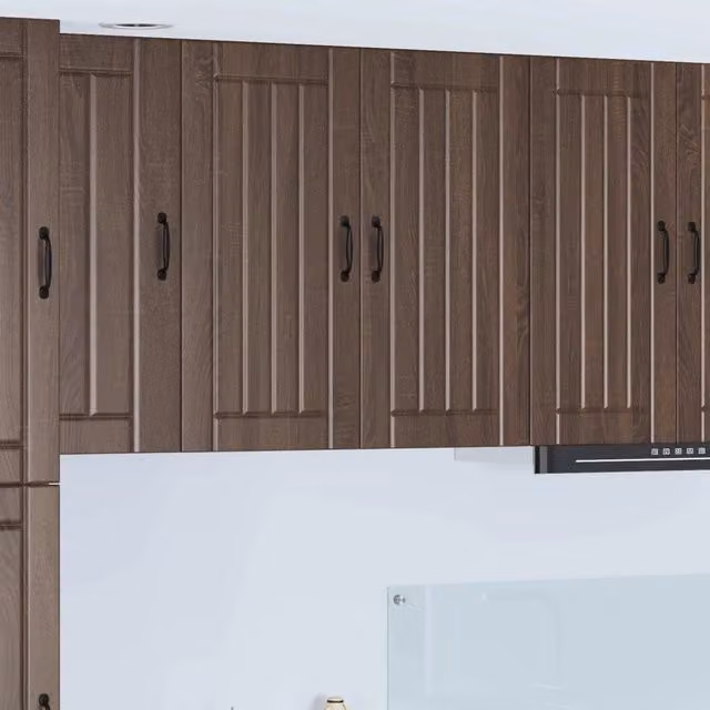 Mobile da cucina a parete vidaXL in legno rovere marrone con ante scorrevoli, L: 80 cm, P: 31 cm, H: 80 cm – 1