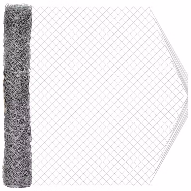 Recinzione a rete metallica Galvanizzato 2 x 20 m Vetro