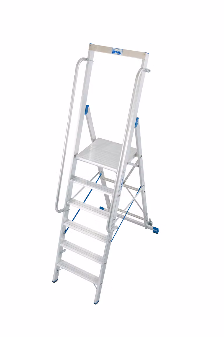 KRAUSE STABILO Stufen-StehLeiter mit großer Standplattform 1x6 Stufen