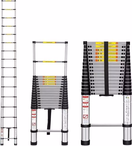 Ladder telescopica 47 m - scala multifunzionale in alluminio - scala retrattile - sostenibile fino a 150 kg Ladder telescopica