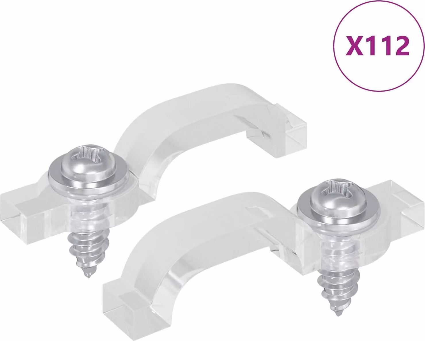 Clip per Striscia LED 23,8 mm 2 pcs Trasparente
