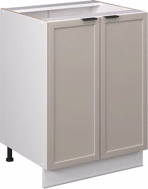 Mobiletto base cucina Fame-Line Vicco con ante a battente, Grigio/Beige/Bianco, L: 60 cm