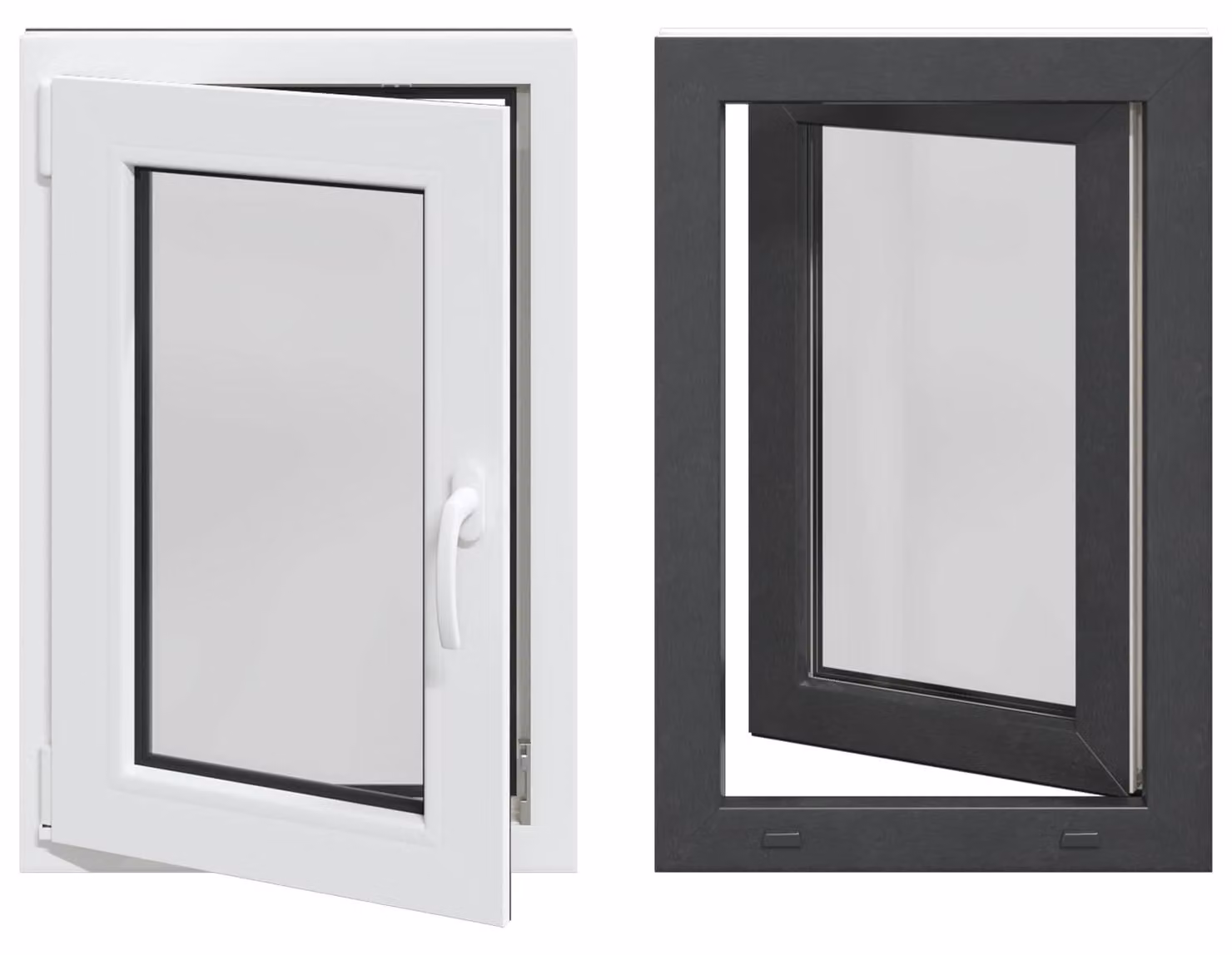 Finestre a battente e ribaltabile per cantine, modello RISOR, dimensioni 60 x 80 cm