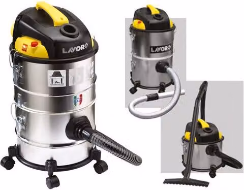 Aspiratutto Lavor Ashley Kombo 4 in 1 da 28 L, 1200 W, colore argento in acciaio inox – 1